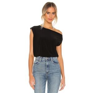 Norma Kamali X Drop Shoulder Top In - Xs Black